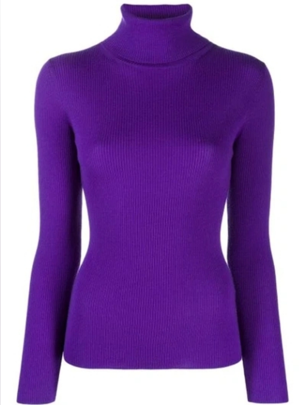 ALICE AND OLIVIA Roberta Long Sleeve Rib 100% Wool Turtleneck